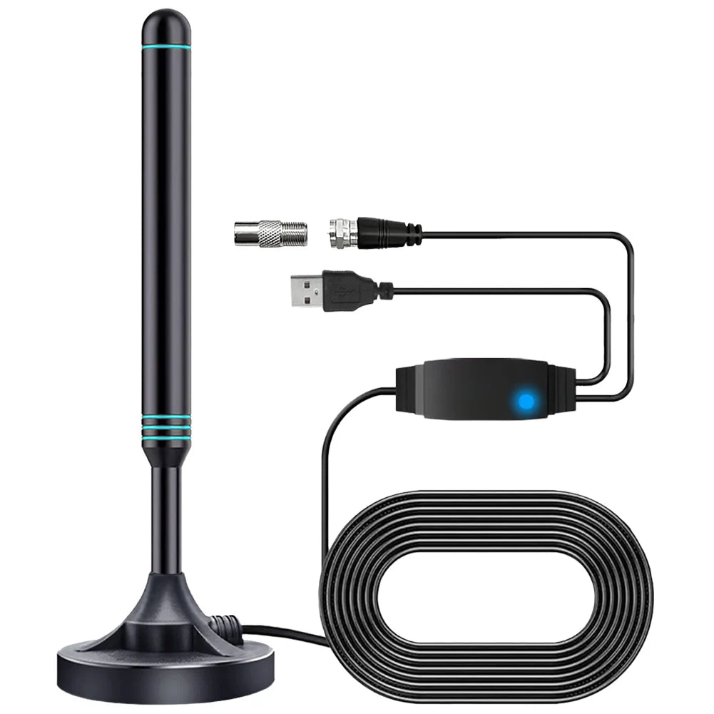 APWIKOGER 4K HD Digital TV Antenna with Signal Amplifier - 480+ Miles Range