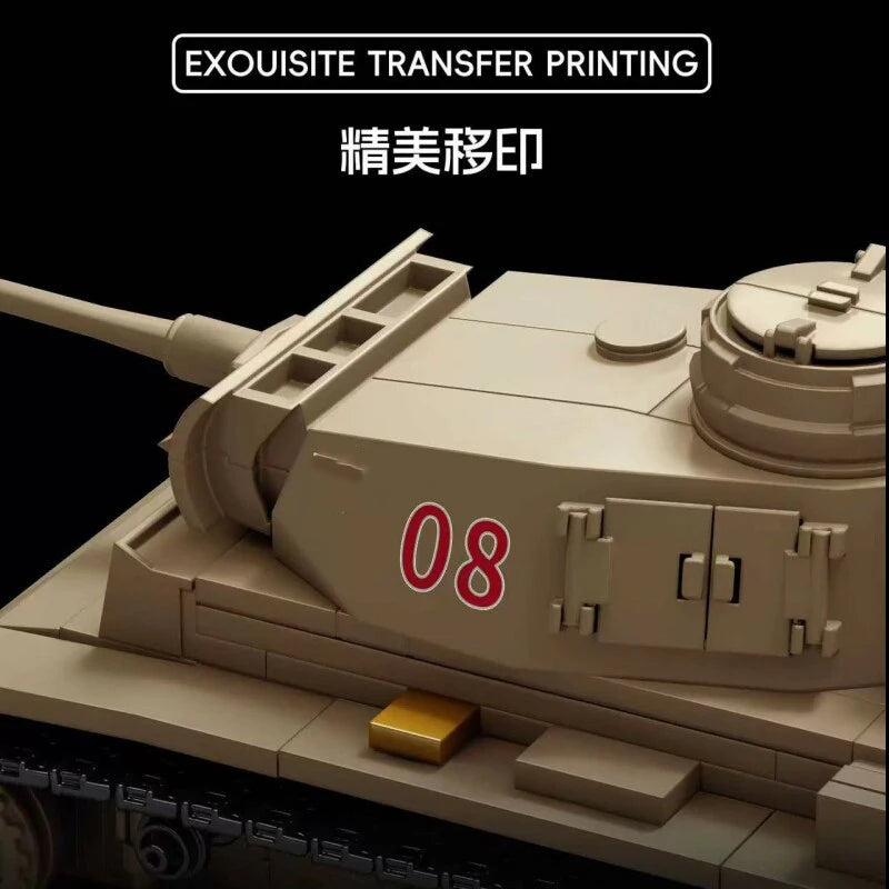 MOC Afrika Korps Panzer III Tank Model Building Blocks Toy