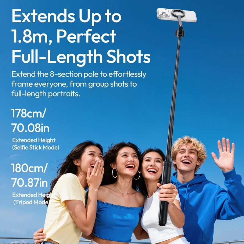 Ulanzi SK-21 Magnetic Tripod & Selfie Stick for Smartphones