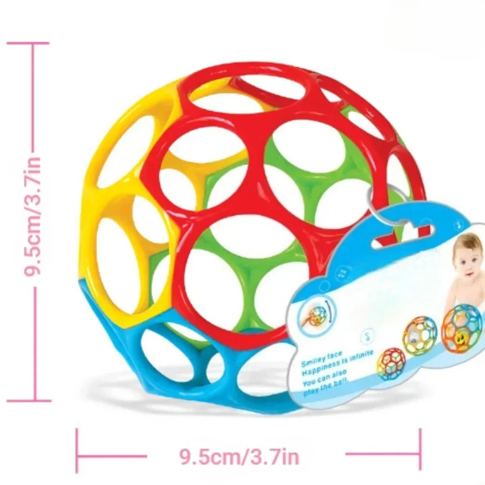Soft Baby Rattle Ball Toy - Educational Teether for Newborns & Infants