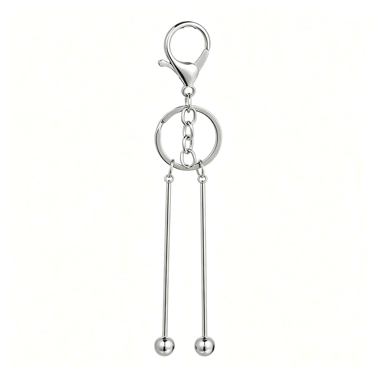 DIY Double Beadable Key Rods - 5/8/18 Pcs Stainless Steel Keychain Accessories
