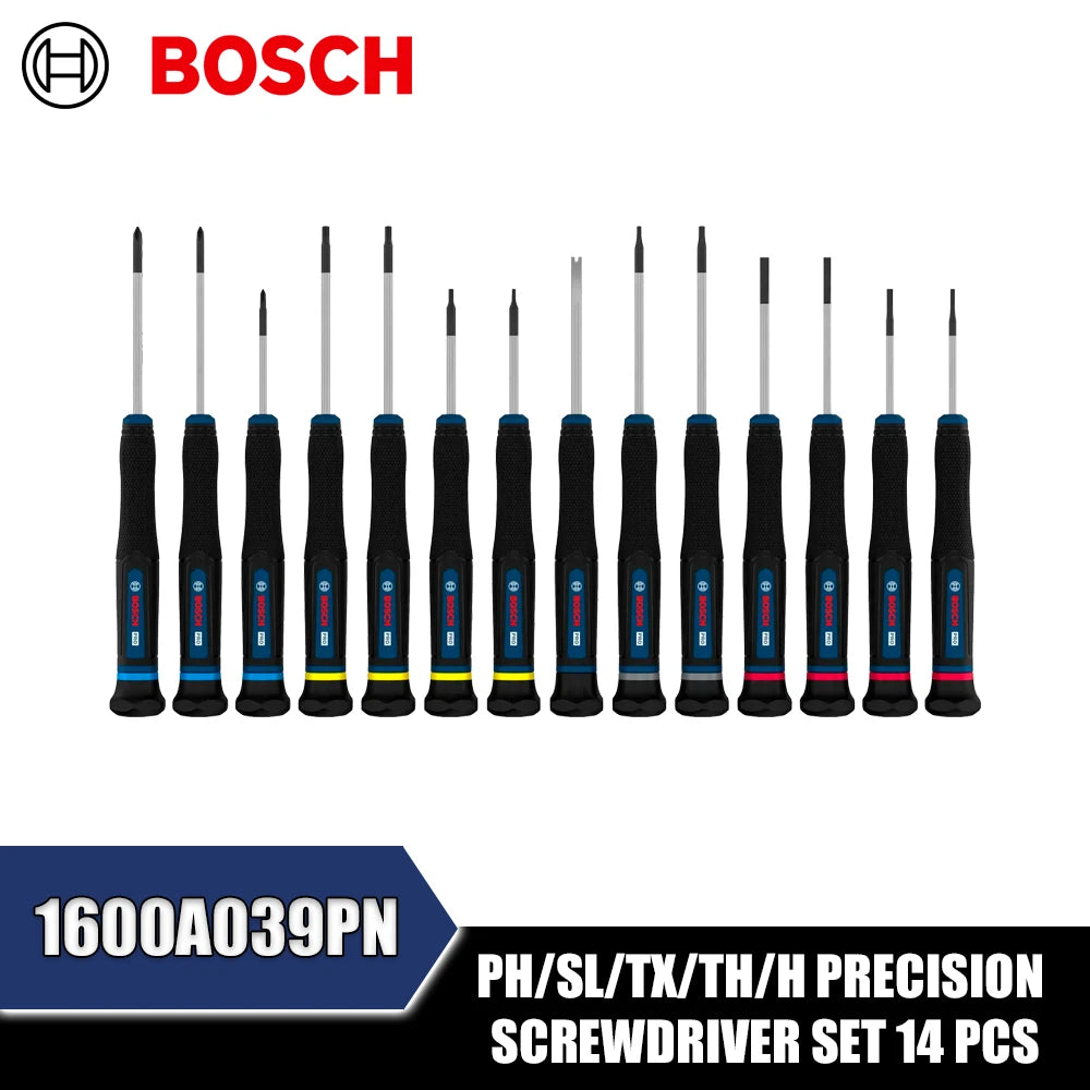 Bosch 14-Piece Precision Screwdriver Set for Effortless Screwdriving