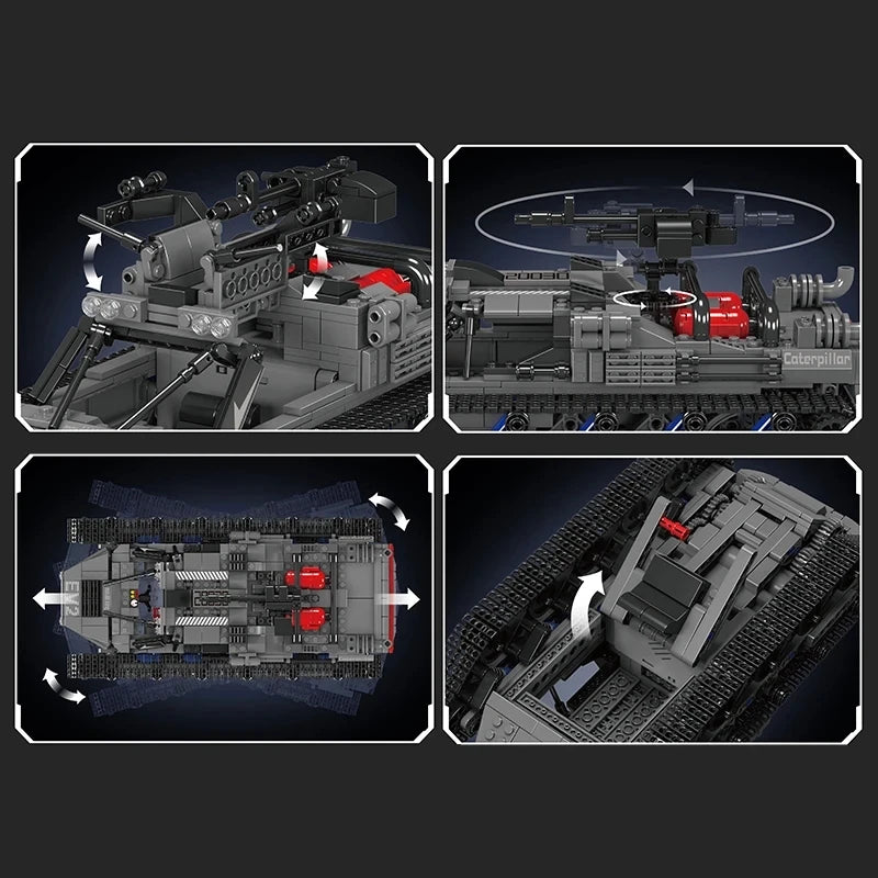 Remote Control All-Terrain Block Tank Model - Fun Building Experience