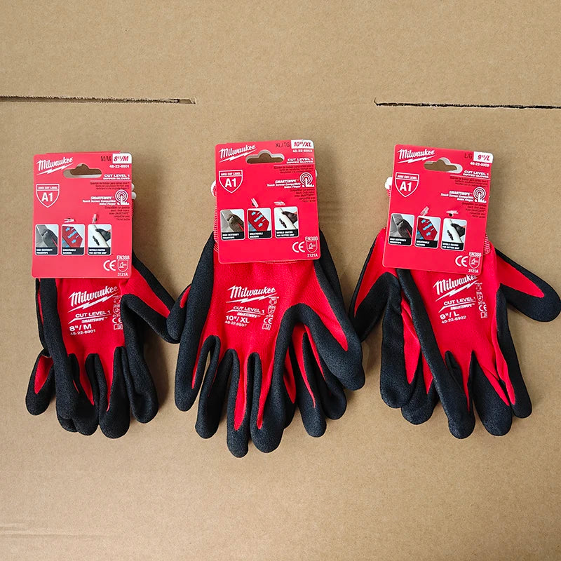 Milwaukee Cut Resistant Nitrile Work Gloves - Touchscreen Compatible