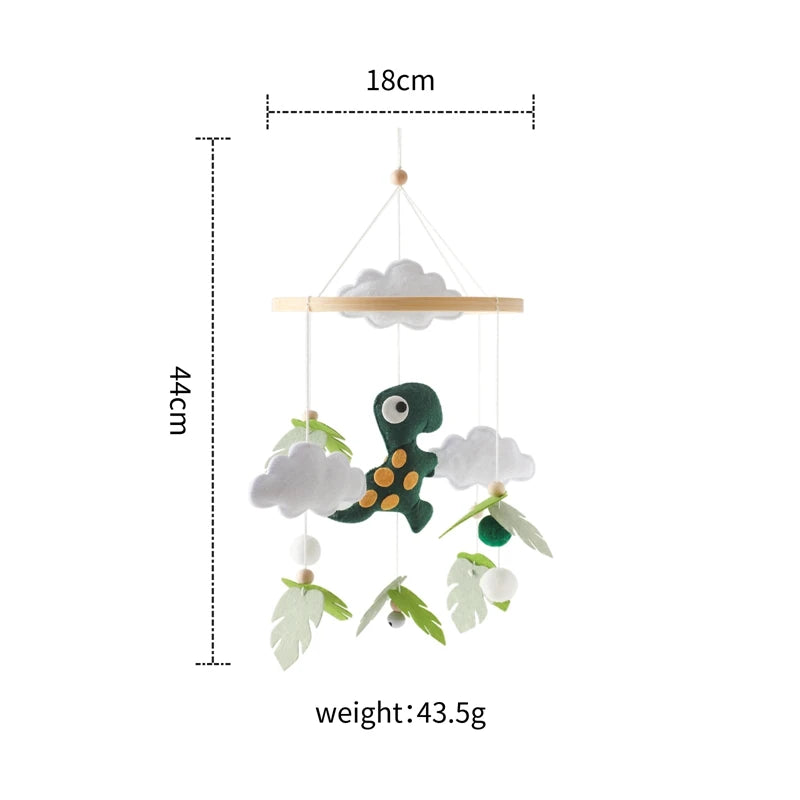 Colorful Wooden Hot Air Balloon Mobile Rattle | Baby Bed Bell Toy