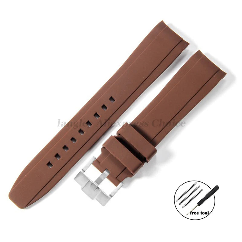 Versatile 20mm & 22mm Soft Rubber Watchband for Most Traditional Watches
