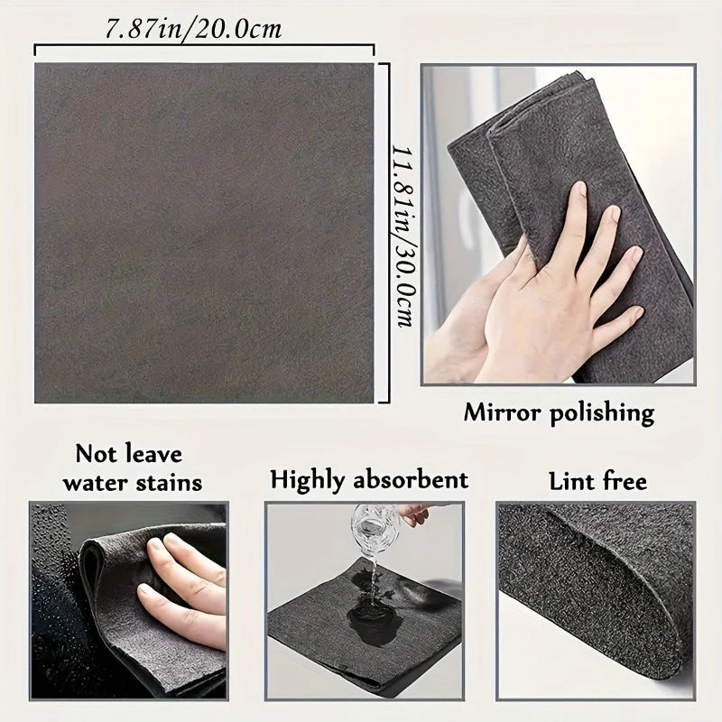 Thickened Magic Glass Cleaning Cloth - Streak-Free & Reusable Tool