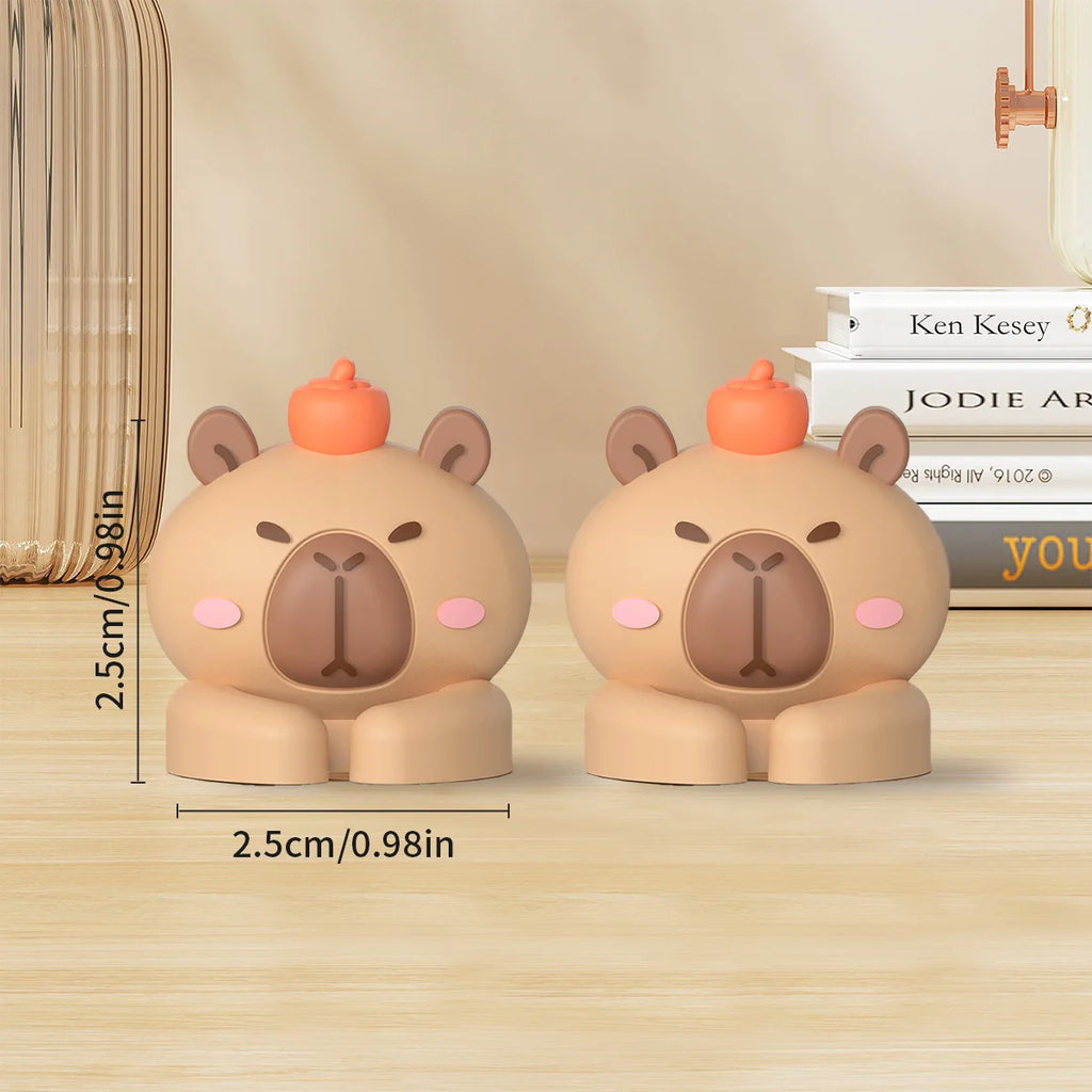 Cute Capybara Cable Managers - Self-Adhesive Organizer Clips