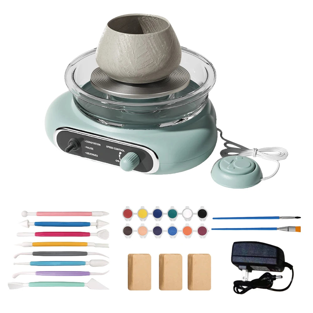 Creative Mini Pottery Wheel Kit - Versatile Electric Clay Turntable