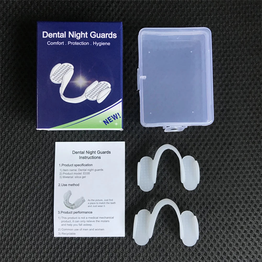 2-Pack Silicone Teeth Splints - Nighttime Grinding Protector