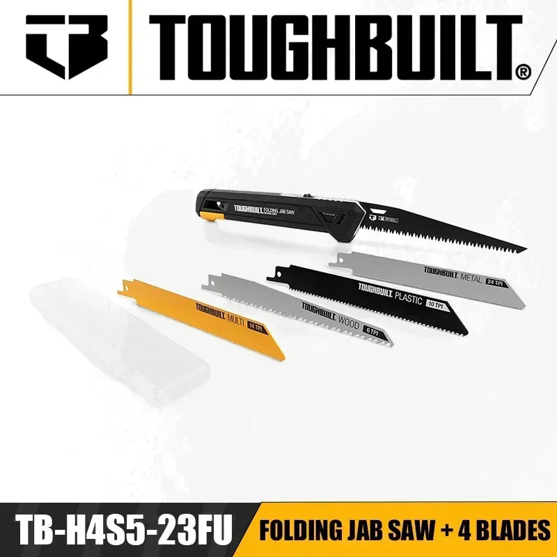 ToughBuilt Folding Jab Saw - 4 Blades for Ultimate Cutting Versatility
