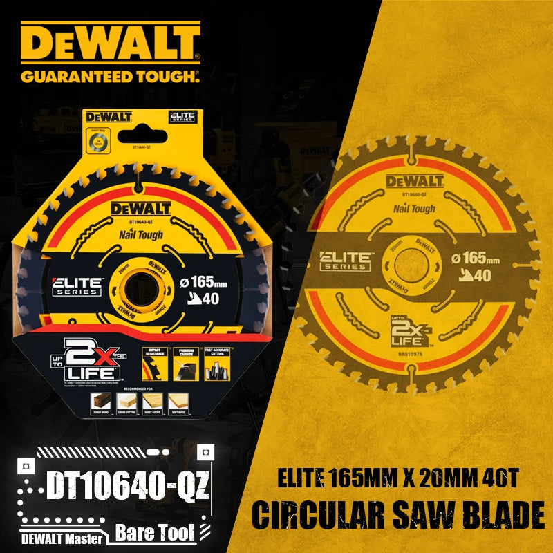 DEWALT Elite Circular Saw Blade 165mm - Choose 24T or 40T