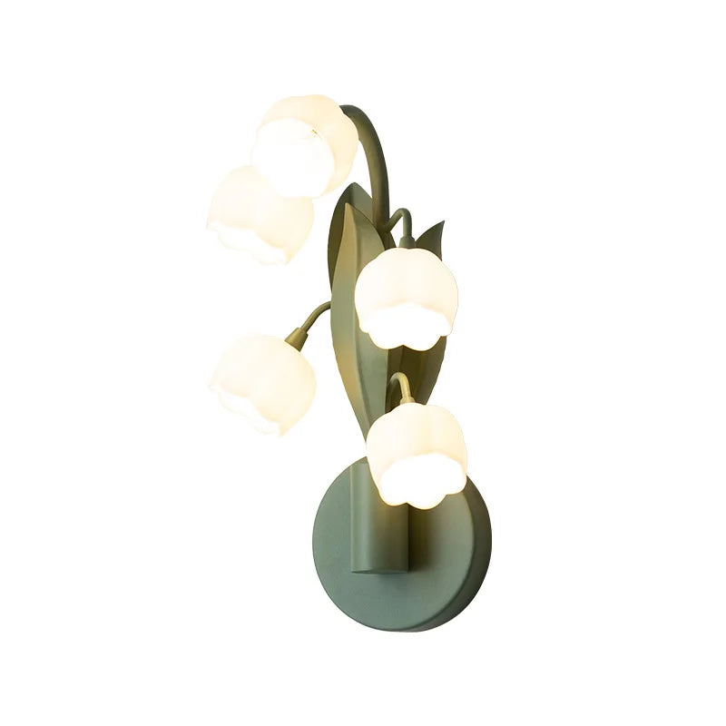 Green Metal Wall Lamp with Adjustable 3-Color LED Lighting