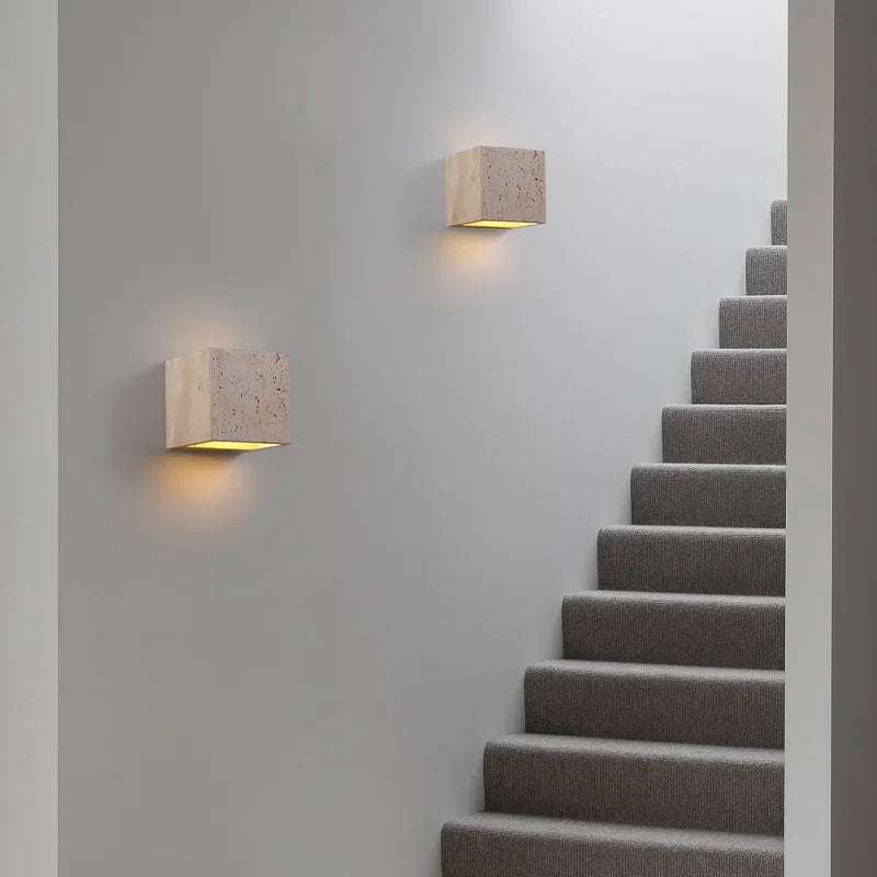 Elegant LED Stone Wall Light – Stylish Outdoor Sconce