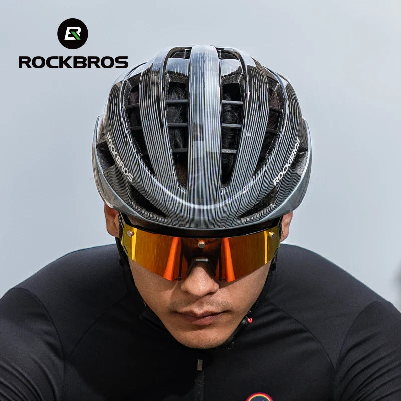 ROCKBROS Adjustable Cycling Helmet - Breathable Safety for All Riders