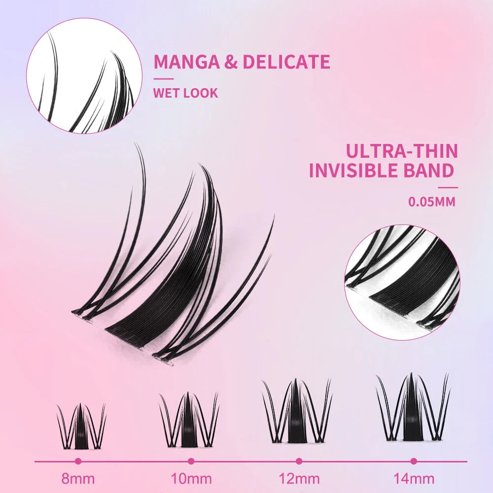 uCoolMe Fairy Lashes Cluster Set - DIY, Waterproof & Long Lasting