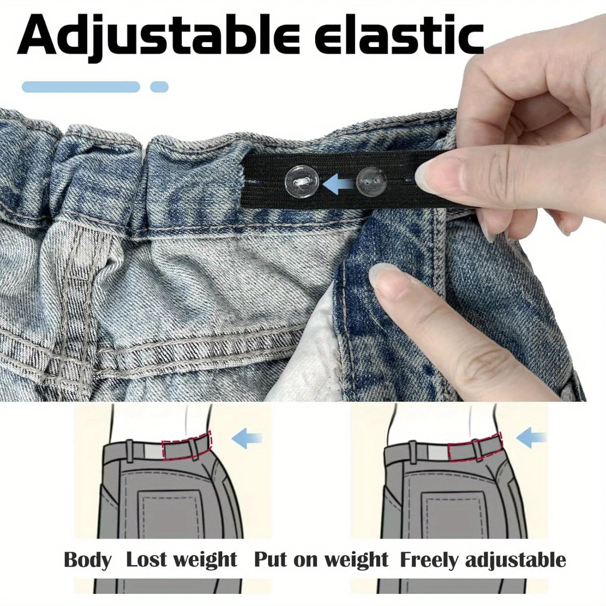Adjustable Seamless Belt Tightener - 2 Piece Set
