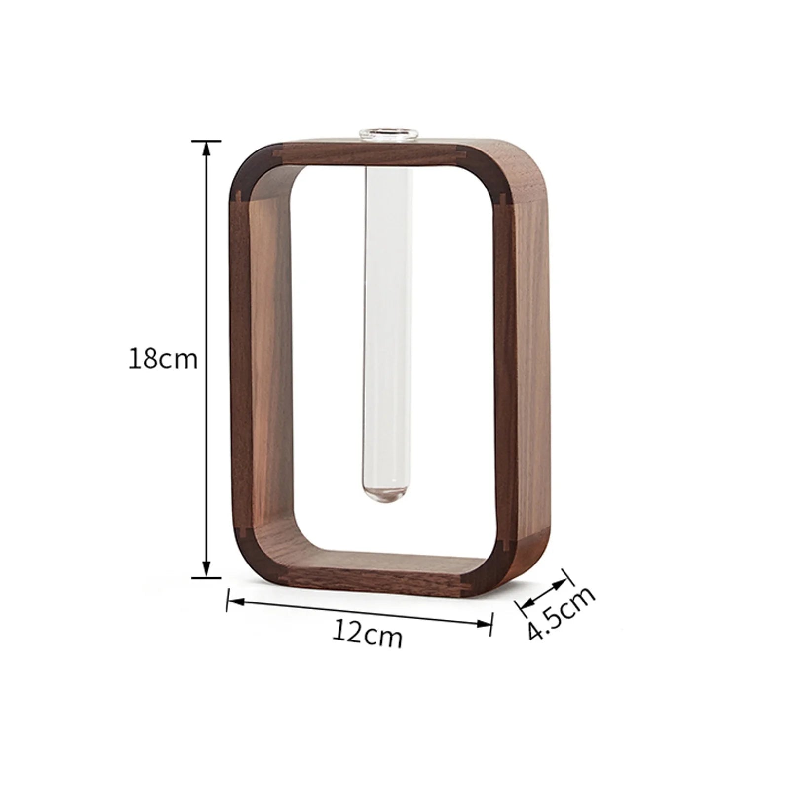 HeMu Minimalist Wooden Test Tube Vase | Modern Hydroponic Planter