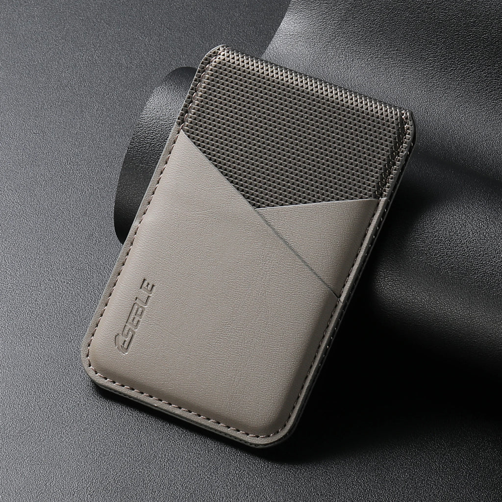 Elegant Leather Wallet MagSafe Card Holder for iPhone & Galaxy
