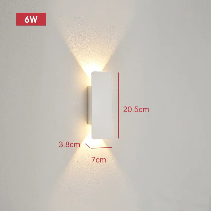 18W Waterproof LED Outdoor Wall Lamp - Modern Aluminum Fixture