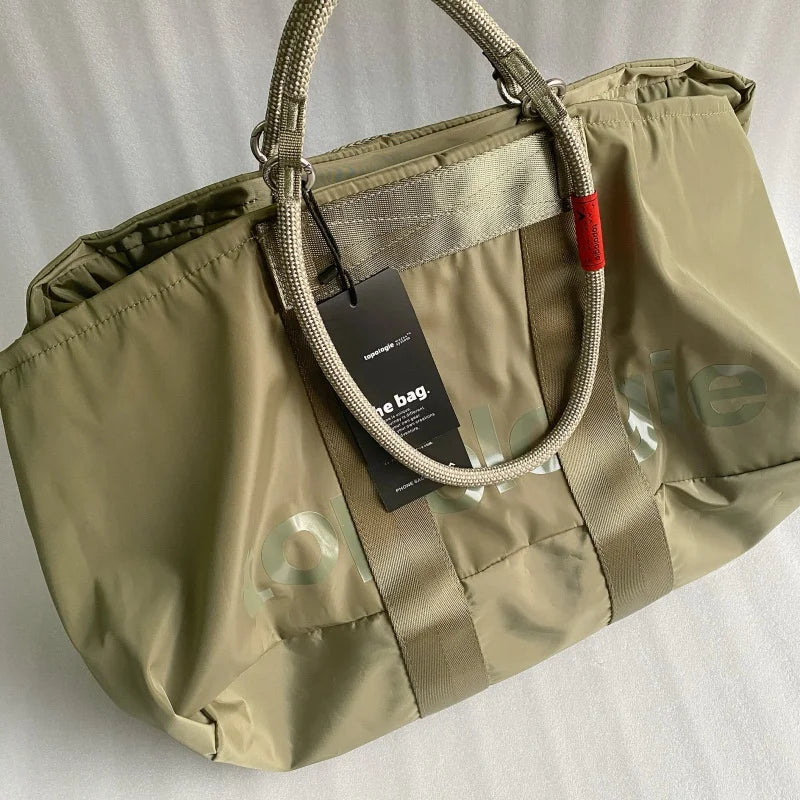 Elegant Water-Resistant Nylon Travel Duffle Bag for Short Trips