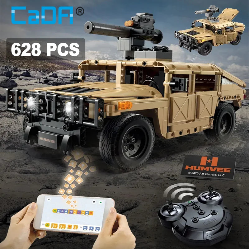CaDA Off-Road LED Buggy Building Blocks Toy for Creative Play