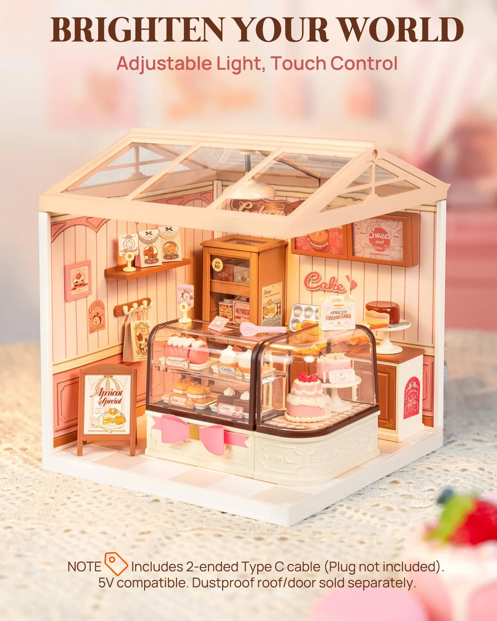 Robotime Rolife Tasty Cake Shop Dollhouse Building Blocks for Creative Fun