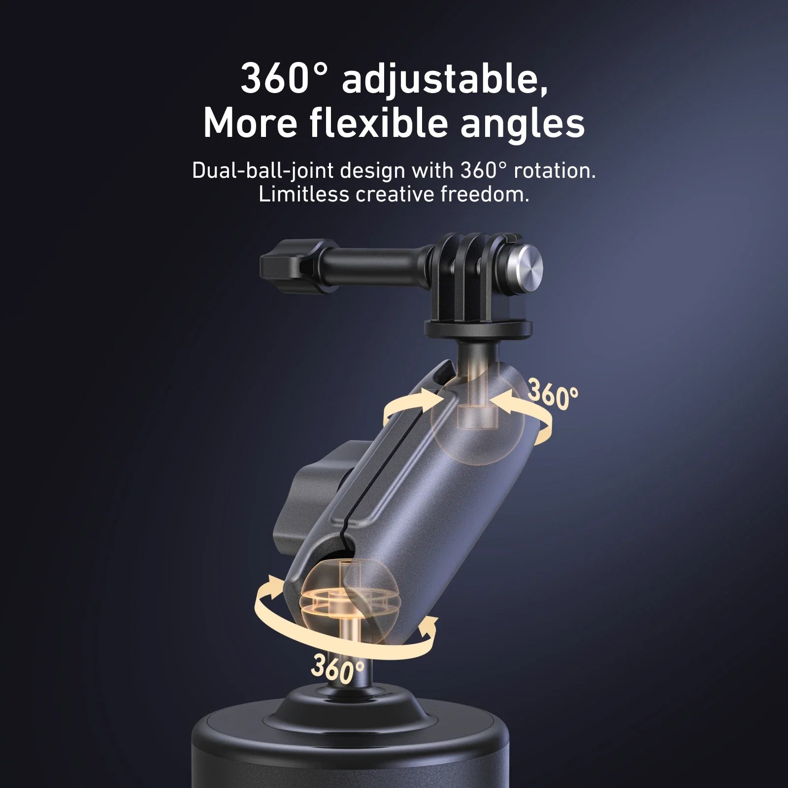 TELESIN 360° Electric Suction Cup Mount for Action Cameras