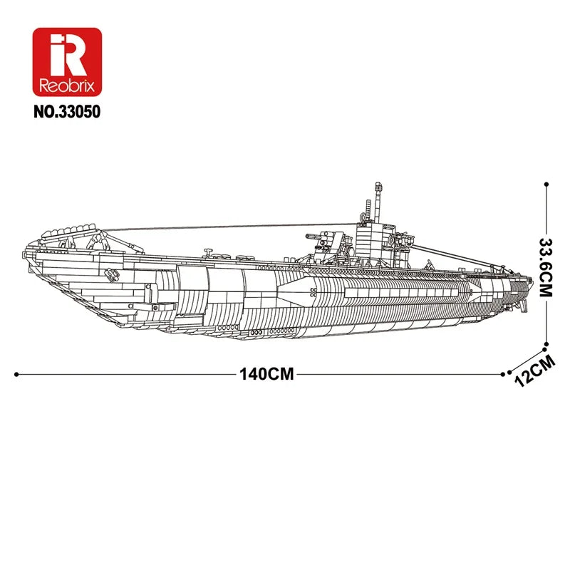 MOULD KING 3987pcs U-Boat Building Blocks - Fun Submarine Model for Kids