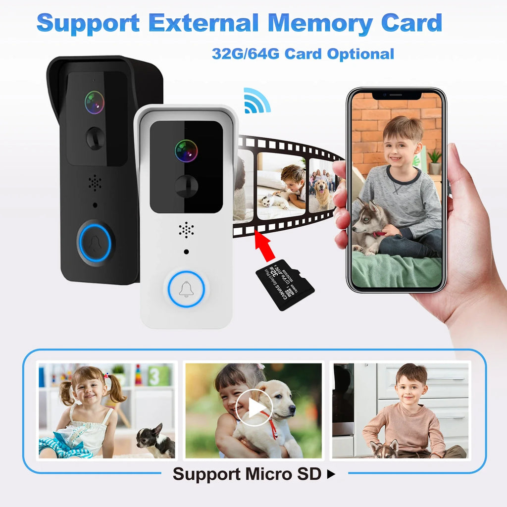 1080P WiFi Video Doorbell with Night Vision & Smart App Control