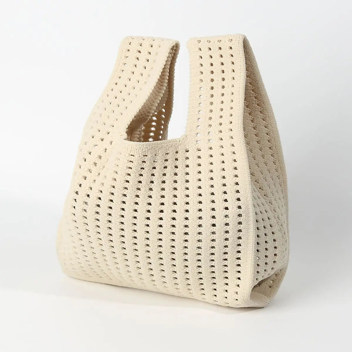 Handmade Colorful Knit Tote Bag for Women – Stylish & Casual
