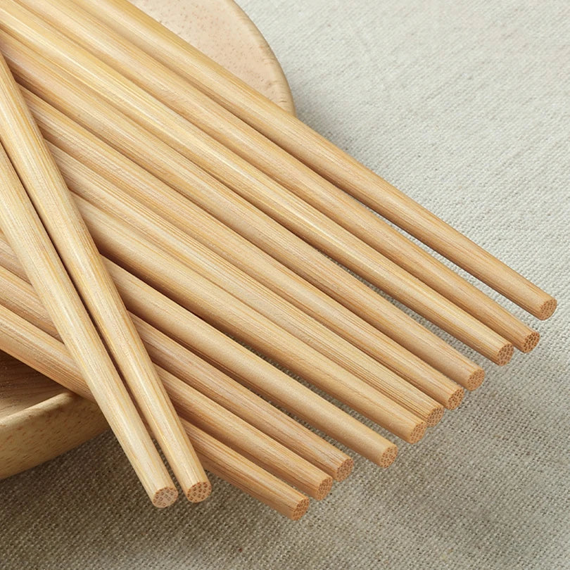 Eco-Friendly Bamboo Chopsticks Set - No Paint, Anti-Slip Design