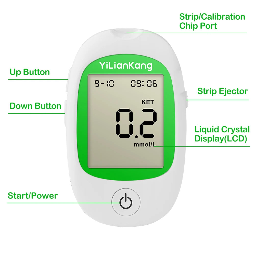 KetoBM Ketone Meter Kit: Precision Ketosis Monitoring with 15 Strips