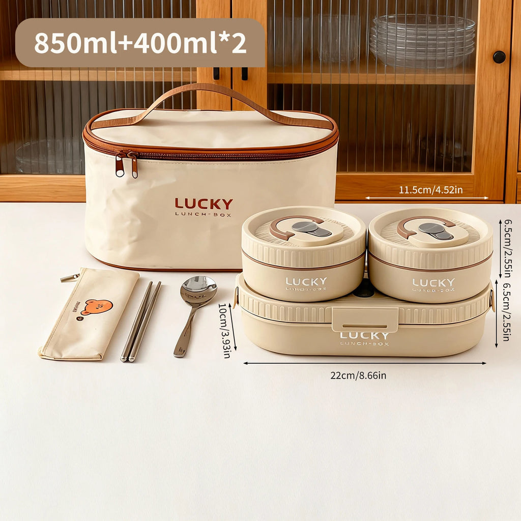 850ML Stainless Steel Thermal Bento Lunch Box - Perfect for Kids