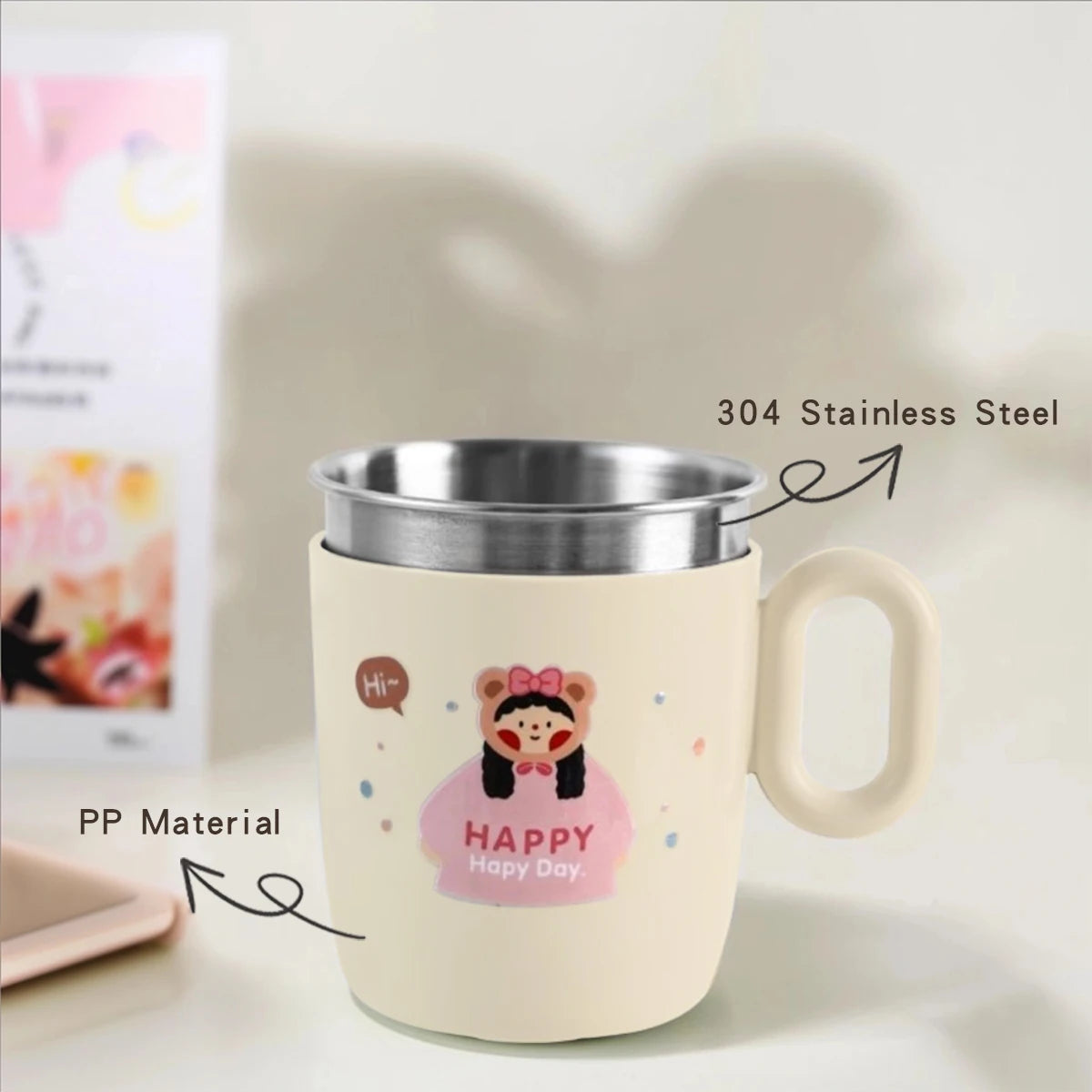 304 Stainless Steel Double Wall Children's Tumbler Cup