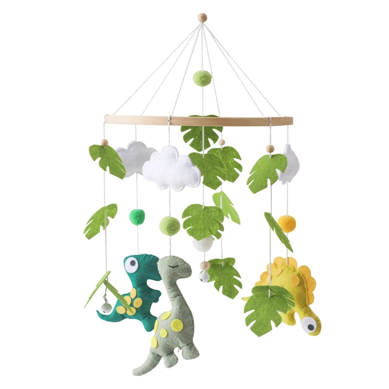 Wooden Baby Crib Mobile with Musical Rattle - Perfect Infant Toy