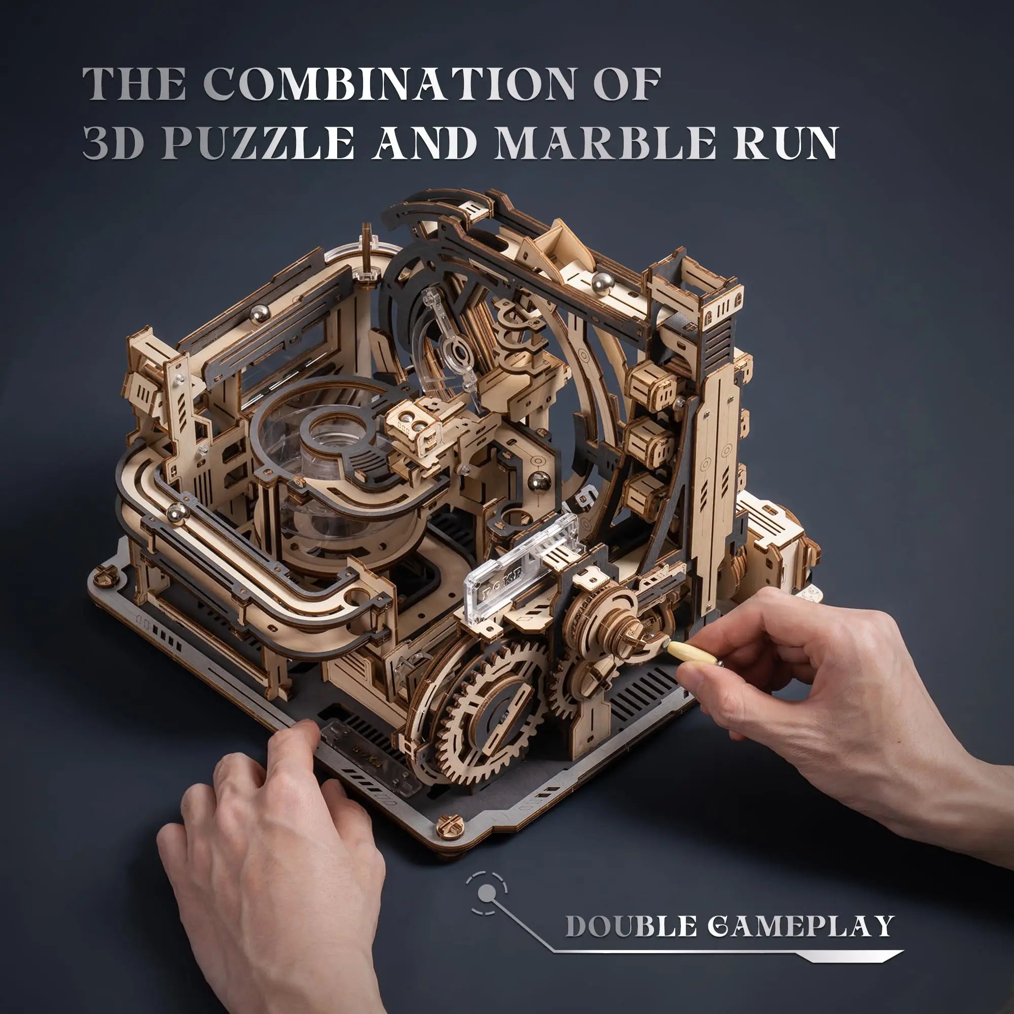 Robotime Marble Spaceport 3D Puzzle -Engaging STEM Toy for Kids