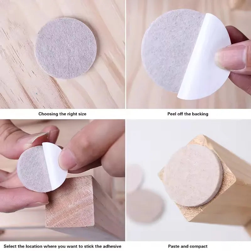 3mm Thick Felt Chair Leg Pads - Mute & Non-Slip Furniture Protectors