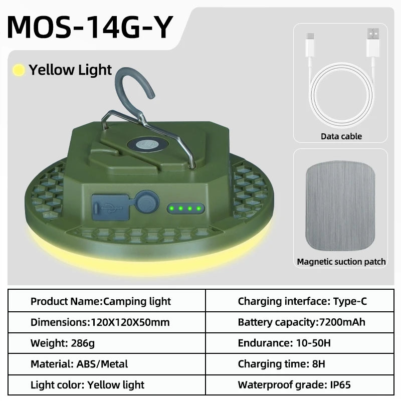 MOSLIGHTING Rechargeable Camping Lantern - Portable Emergency Light
