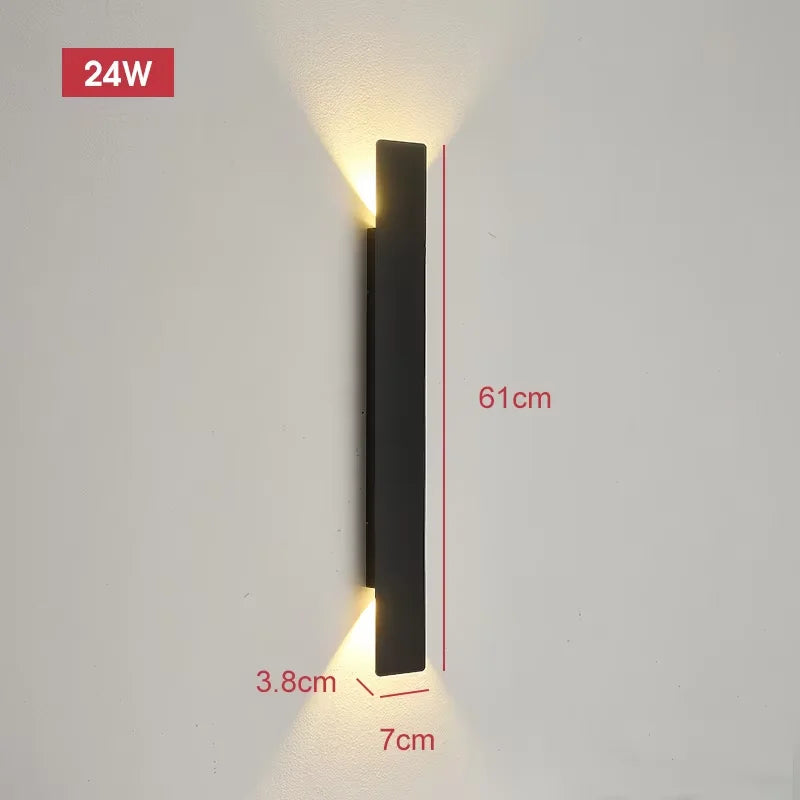Pumous Outdoor Waterproof 18W LED Wall Lamp - Modern Design