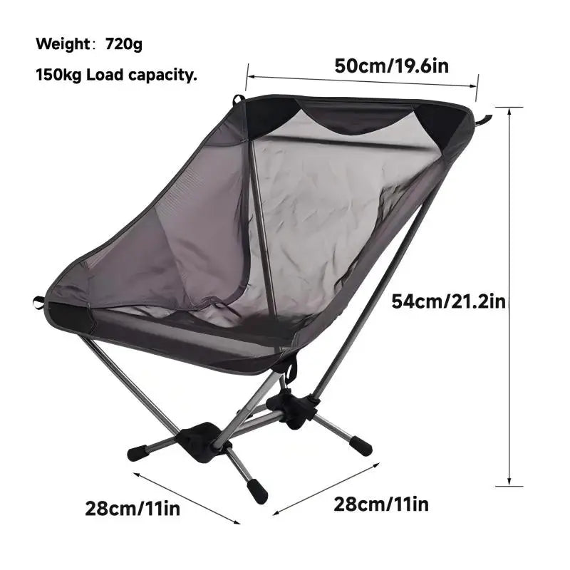 WESTTUNE Ultralight Camping Chair - Portable Aluminum Alloy Beach Chair