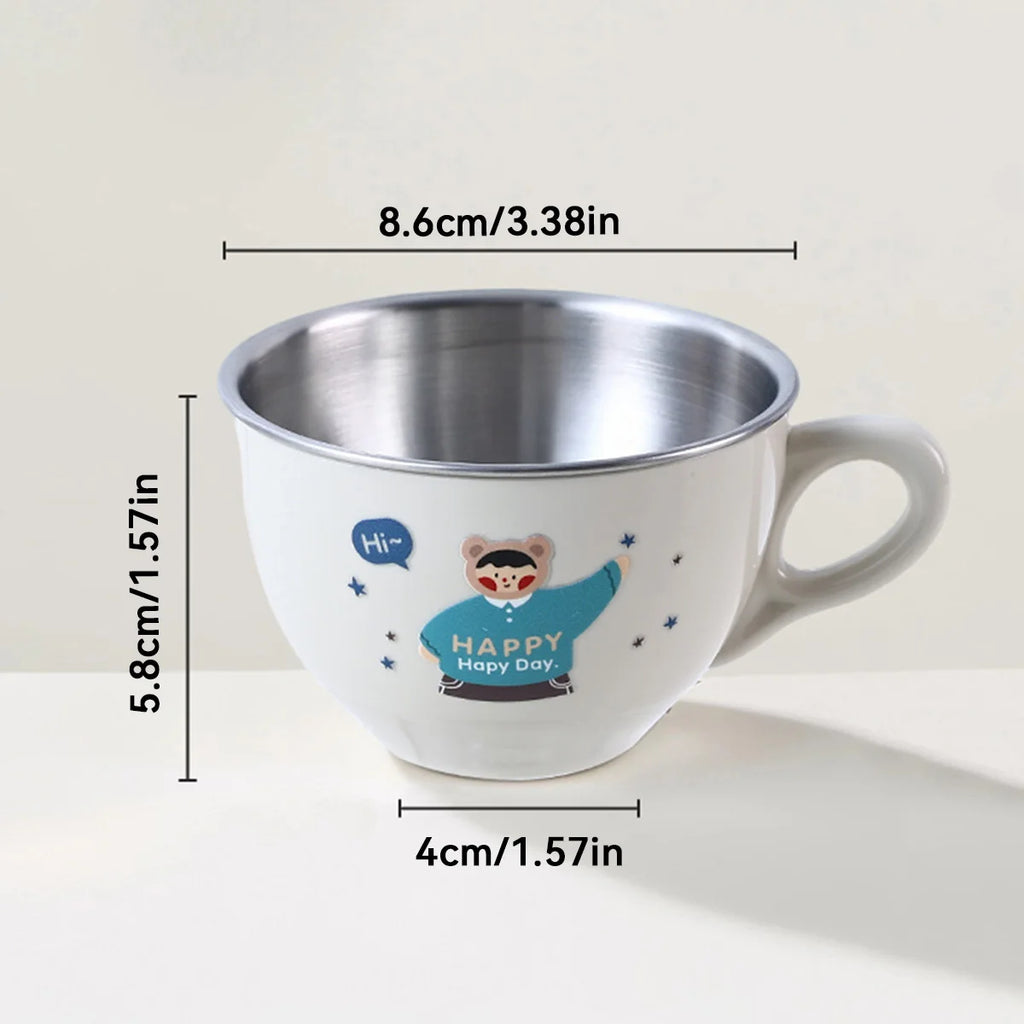 Double Wall Stainless Steel Kids Coffee Tumbler Cup