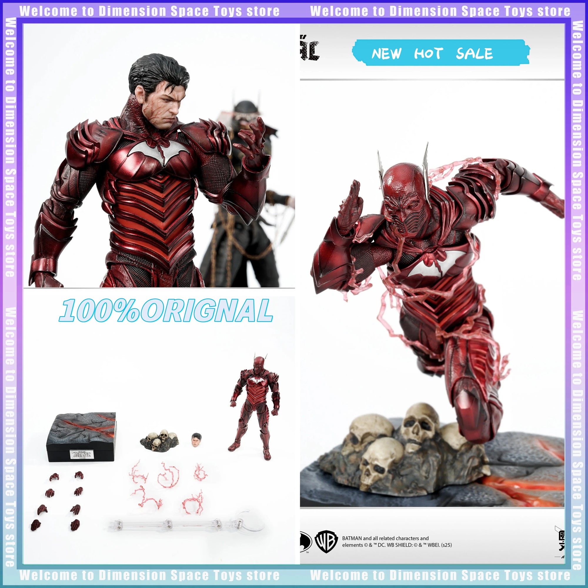 Red Death Batman Action Figure - Articulated 1/12 Scale Collectible