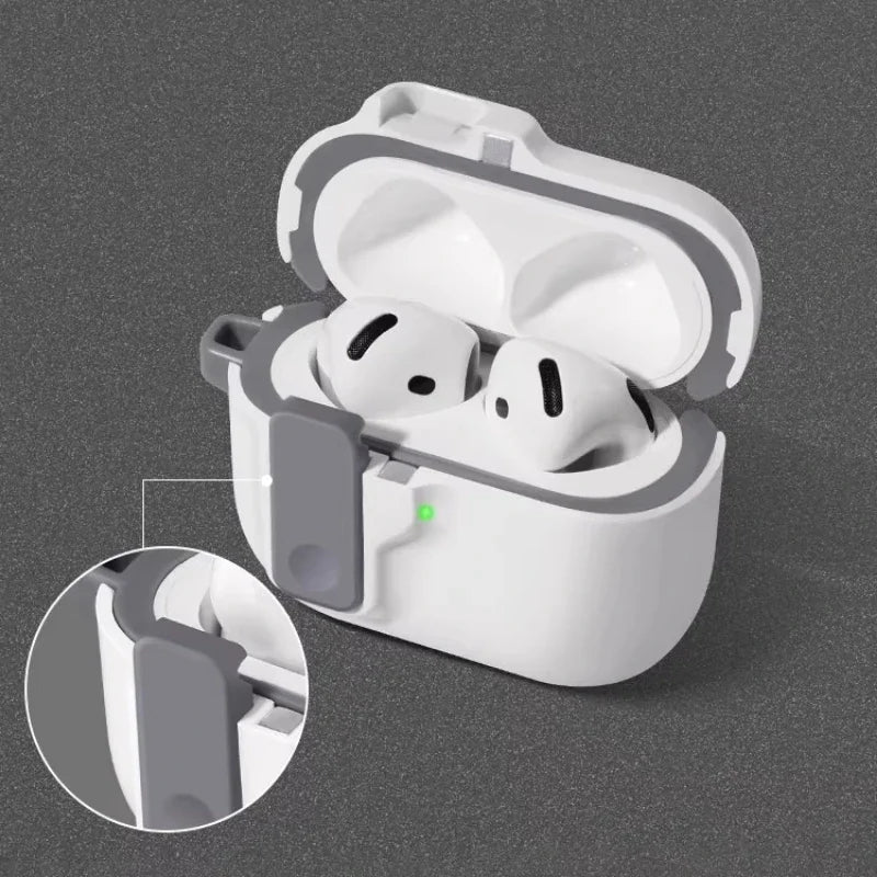 Silicone AirPods Pro 3 Case with Secure Lock & Phone Stand