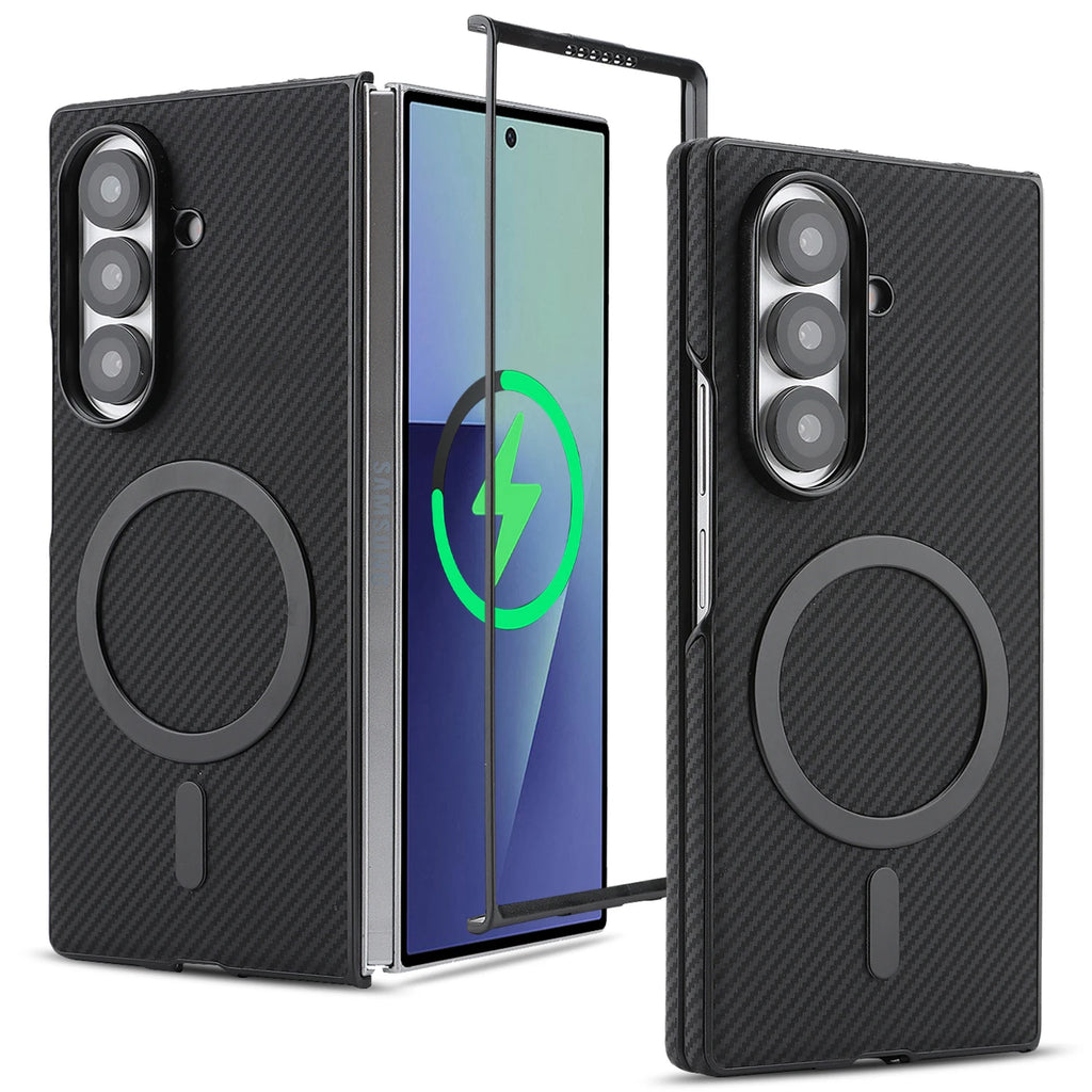 Slim Carbon Fiber Leather Case for Samsung Galaxy Z Fold - Ultra Thin