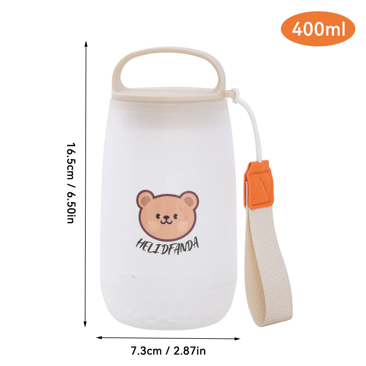 400ML Portable Heat-Resistant Water Bottle - Leak-Proof Design