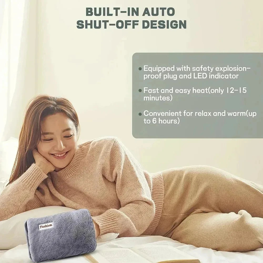 Electric Hot Water Bottle - Cute, Rechargeable Hand Warmer