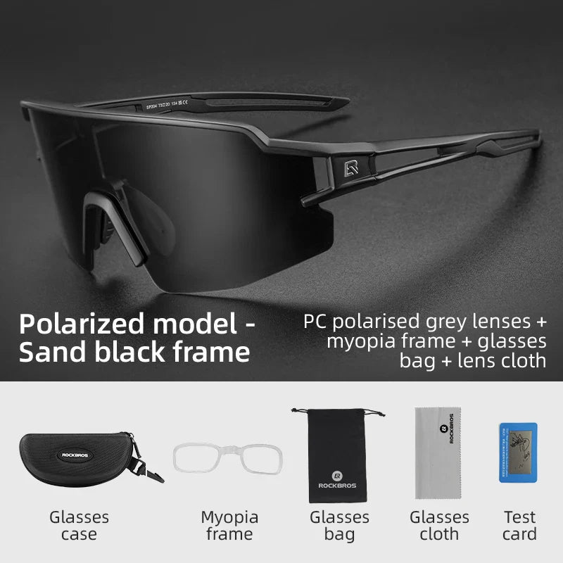 ROCKBROS Photochromic Polarized Cycling Glasses for UV Protection