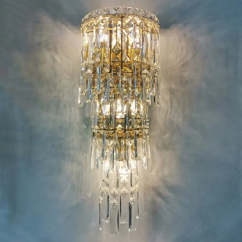 Elegant Modern Crystal Wall Lamp for Living Room & Staircase Decor