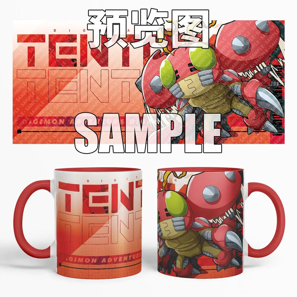 Cute Digimon Adventure Ceramic Mug - Agumon & Gabumon